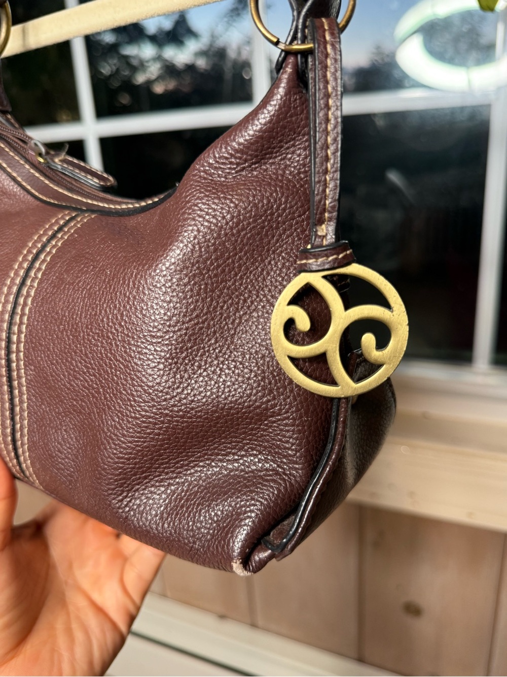 Vntg Rosetti Y2K Brown Hobo shoulder Purse - Picture 4 of 9